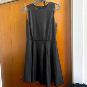 High neck black dress w/ mesh back Jennifer Lopez